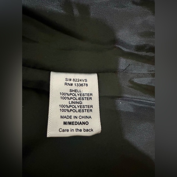 Love Tree Size M Women Black Faux Fur Collar Puffer Vest Zipper Detail - Picture 8 of 8